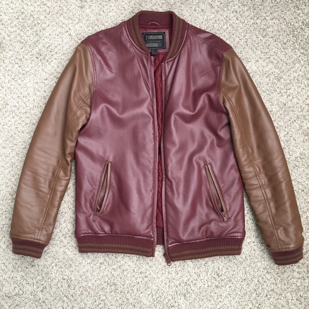 Forever 21 Leather Bomber Jacket